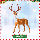 ตุ๊กตากวางเรนเดียร์ ของตกแต่งคริสต์มาส ซานต้า ปาร์ตี้ปีใหม่ โมเดลกวางเอลก์จําลอง ตกแต่งบ้าน ตกแต่งสวน ของขวัญปีใหม่ งานฝีมือ 15/20/25/30/35/40 ซม.
