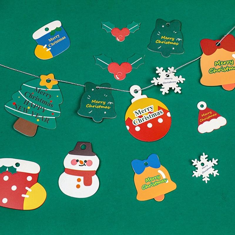 DIY การ์ดแขวนคริสต์มาส 14 ชิ้นส่วนประกอบต้าการ์ดตกแต่ง ระบบควบคุมป้ายสติกเกอร์ การควบคุมอุปกรณ์ตกแต่งบ้าน Christmas hang card ต้นคอนโซล มินิมอล ซานตาคลอส เป่าลมระบบควบคุม...