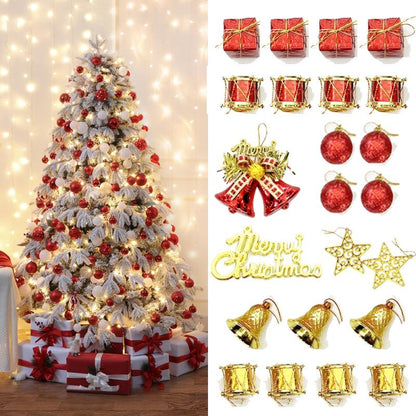 เซตของตกแต่งคริสต์มาส อุปกรณ์ตกแต่ง ต้นคริสต์มาส ลูกบอลคริสต์มาส 13 แบบ สีสันสดใส ของตกแต่งบ้าน ตกแต่งปีใหม่  ต้นคริสต์มาสครบเซต พร็อพถ่ายรูป มินิมอล