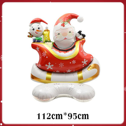 ลูกโป่งฟอยล์คริสต์มาสขนาดใหญ่ 3D ลายซานตาคลอส สโนว์แมน ต้นคริสต์มาส แบบเป่าลม ตั้งพื้นได้ เหมาะตกแต่งบ้าน งานปาร์ตี้ คริสต์มาส ปีใหม่ งานเฉลิมฉลอง ลูกโป่งคริสต์มาส