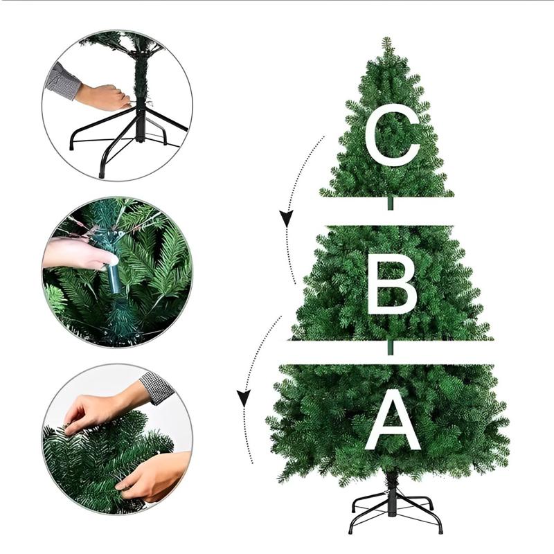 ต้นคริสต์มาส ขนาดใหญ่ ต้นไม้ปลอม DIY ตกแต่งคริสต์มาส PVC หนาพิเศษ คุณภาพสูง 90/120/150/180/210CM Xmas พร้อมส่งจากไทย ต้น  คริสต์มาส  มินิมอล
