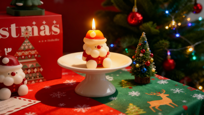ชุดเทียนหอมคริสต์มาส ซานต้า พร้อมกล่องของขวัญ🎅🎁🎄 Christmas Gift Candle Set