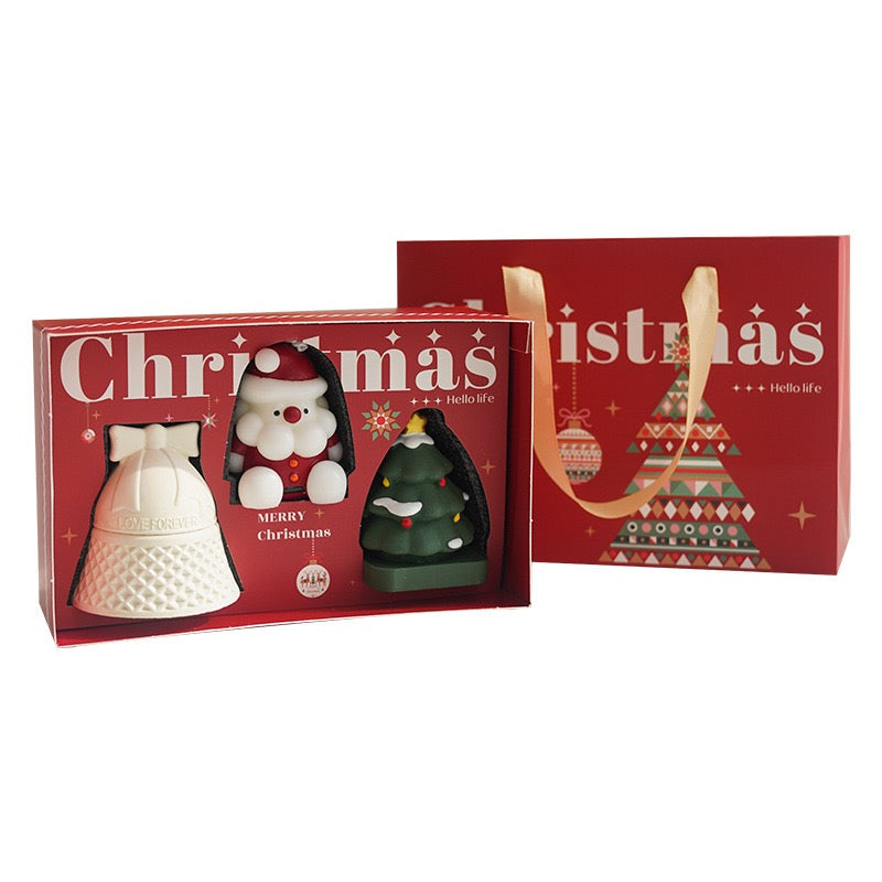 ชุดเทียนหอมคริสต์มาส ซานต้า พร้อมกล่องของขวัญ🎅🎁🎄 Christmas Gift Candle Set