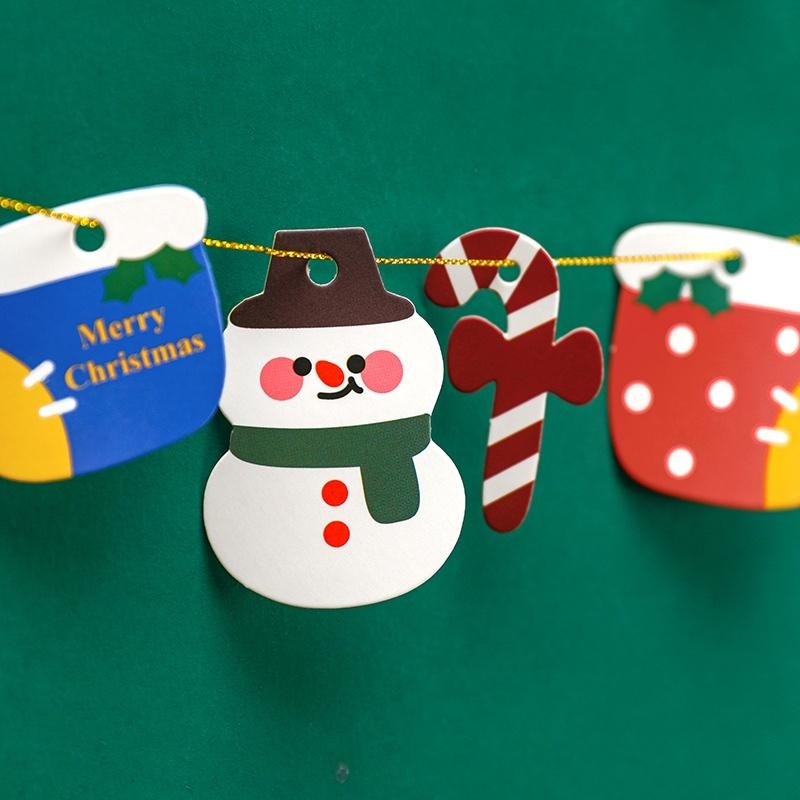 DIY การ์ดแขวนคริสต์มาส 14 ชิ้นส่วนประกอบต้าการ์ดตกแต่ง ระบบควบคุมป้ายสติกเกอร์ การควบคุมอุปกรณ์ตกแต่งบ้าน Christmas hang card ต้นคอนโซล มินิมอล ซานตาคลอส เป่าลมระบบควบคุม...