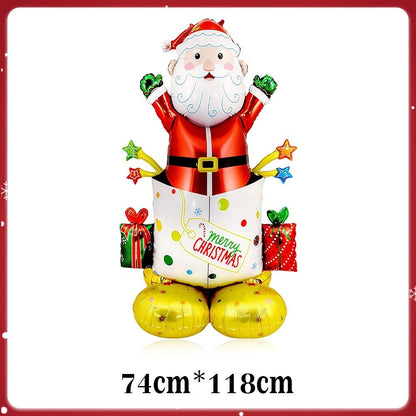 ลูกโป่งฟอยล์คริสต์มาสขนาดใหญ่ 3D ลายซานตาคลอส สโนว์แมน ต้นคริสต์มาส แบบเป่าลม ตั้งพื้นได้ เหมาะตกแต่งบ้าน งานปาร์ตี้ คริสต์มาส ปีใหม่ งานเฉลิมฉลอง ลูกโป่งคริสต์มาส