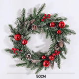 พวงหรีดคริสต์มาส 50/70ซม. พวงดอกไม้ตกแต่งบ้าน แขวนประตู ต้นคริสต์มาส ของตกแต่งปีใหม่ Merry Christmas DIY ตกแต่งห้อง/งานแต่ง christmas  decor  home หิมะเทียม สายรุ้ง  ปี  ใหม่ ตัว  อักษร