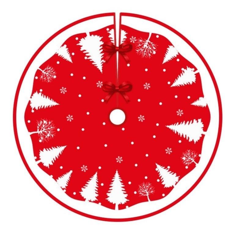 กระโปรงต้นคริสต์มาส 90 ซม. พรมฐานต้นคริสต์มาส ลายลูกอม กวางเอลก์ เบอร์รี่ สีแดงสด ของตกแต่งบ้านปีใหม่ ของขวัญคริสต์มาส พรมตกแต่งพื้น christmas  decor  home ต้น  คริสต์มาส  มินิมอล สายรุ้ง  ปี  ใหม่ ตัว  อักษร  งานแต่ง