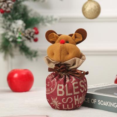 ถุงของขวัญคริสต์มาส ถักซานตา ลายเกล็ดหิมะ กวาง ซานต้า กระเป๋าแอปเปิ้ล ถุงขนม ตกแต่งคริสต์มาส ปีใหม่ ของขวัญน่ารัก สไตล์โฮมเดคอร์