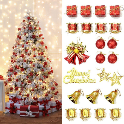 เซตของตกแต่งคริสต์มาส อุปกรณ์ตกแต่ง ต้นคริสต์มาส ลูกบอลคริสต์มาส 13 แบบ สีสันสดใส ของตกแต่งบ้าน ตกแต่งปีใหม่  ต้นคริสต์มาสครบเซต พร็อพถ่ายรูป มินิมอล