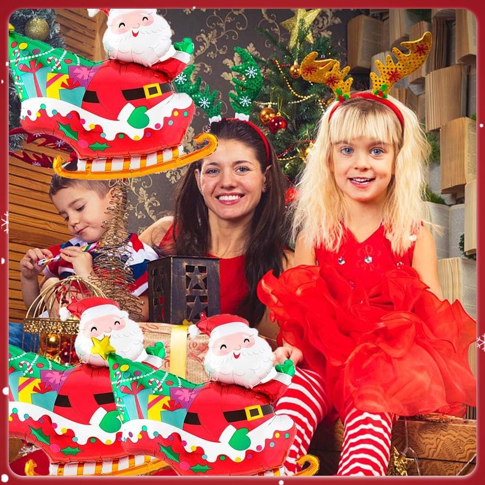 ลูกโป่งฟอยล์คริสต์มาสขนาดใหญ่ 3D ลายซานตาคลอส สโนว์แมน ต้นคริสต์มาส แบบเป่าลม ตั้งพื้นได้ เหมาะตกแต่งบ้าน งานปาร์ตี้ คริสต์มาส ปีใหม่ งานเฉลิมฉลอง ลูกโป่งคริสต์มาส