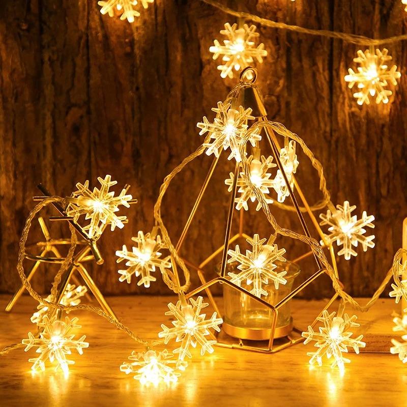 ไฟคริสต์มาส LED 10 ดวง 1.5M ไฟตกแต่งซานตาคลอส ต้นคริสต์มาส ตุ๊กตาหิมะ ไฟประดับบ้านงานปาร์ตี้ ไฟพวงมาลัยใช้ถ่านสำหรับเทศกาล