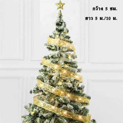 ไฟริบบิ้นคริสต์มาส LED 5/10M  ไฟประดับต้นคริสต์มาส ไฟตกแต่งบ้าน ปีใหม่ สายไฟนางฟ้า DIY ตกแต่งงานปาร์ตี้ ต้น  คริสต์มาส  ต้น  ใหญ่ ต้น  คริสต์มาส  มินิมอล