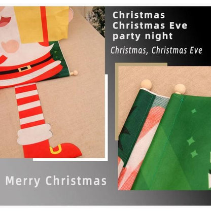 ป้ายแบนเนอร์ลายซานตาคลอส ธงแขวนตกแต่งคริสต์มาส ประตูบ้าน งานปาร์ตี้ ปีใหม่ ของตกแต่งบ้านสุดฮิต  ลูกโป่งรถถัง