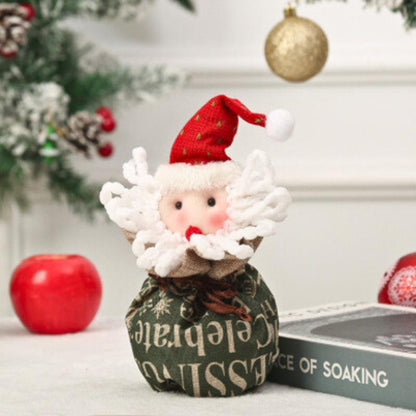 ถุงของขวัญคริสต์มาส ถักซานตา ลายเกล็ดหิมะ กวาง ซานต้า กระเป๋าแอปเปิ้ล ถุงขนม ตกแต่งคริสต์มาส ปีใหม่ ของขวัญน่ารัก สไตล์โฮมเดคอร์