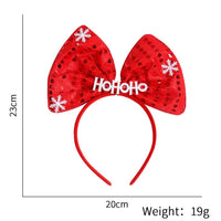 คลิปหัวโบว์ใหญ่สีแดง HoHoHo