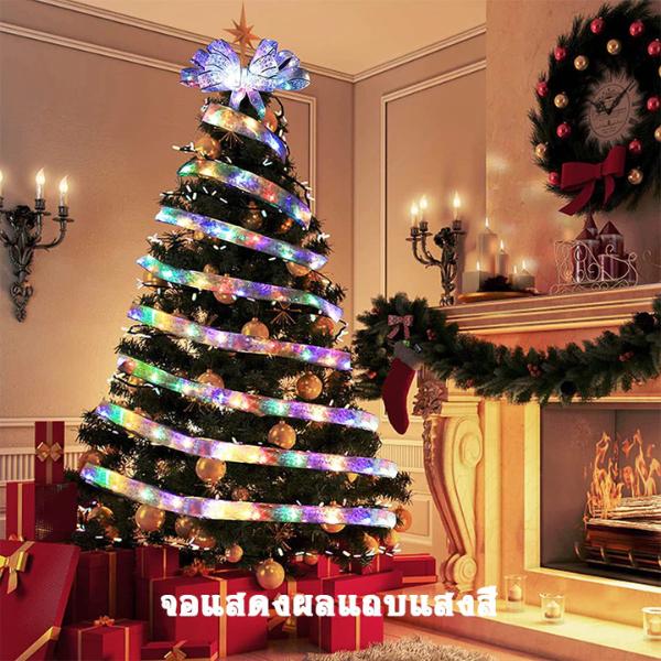 ไฟริบบิ้นคริสต์มาส LED 5/10M  ไฟประดับต้นคริสต์มาส ไฟตกแต่งบ้าน ปีใหม่ สายไฟนางฟ้า DIY ตกแต่งงานปาร์ตี้ ต้น  คริสต์มาส  ต้น  ใหญ่ ต้น  คริสต์มาส  มินิมอล