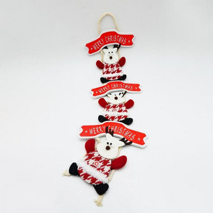 แบนนเนอร์ ตกแต่งคริสต์มาส 2026 แบบแขวน ลายซานตาครอส ถุงเท้า พวงมาลัย สโนว์แมน ของขวัญปีใหม่ ใช้ซ้ำได้ สำหรับคริสต์มาส ปีใหม่﻿