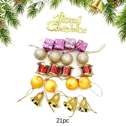 เซตของตกแต่งคริสต์มาส อุปกรณ์ตกแต่ง ต้นคริสต์มาส ลูกบอลคริสต์มาส 13 แบบ สีสันสดใส ของตกแต่งบ้าน ตกแต่งปีใหม่  ต้นคริสต์มาสครบเซต พร็อพถ่ายรูป มินิมอล