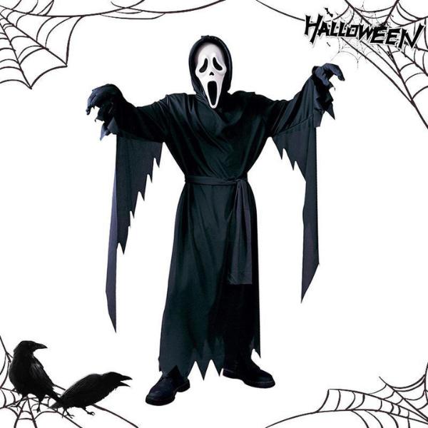 Halloween Skeleton Costume with Mask Gloves Scary Ghost Outfit for Kids Adults Perfect for Party Cosplay