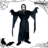 Halloween Skeleton Costume with Mask Gloves Scary Ghost Outfit for Kids Adults Perfect for Party Cosplay