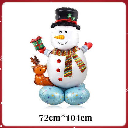 ลูกโป่งฟอยล์คริสต์มาสขนาดใหญ่ 3D ลายซานตาคลอส สโนว์แมน ต้นคริสต์มาส แบบเป่าลม ตั้งพื้นได้ เหมาะตกแต่งบ้าน งานปาร์ตี้ คริสต์มาส ปีใหม่ งานเฉลิมฉลอง ลูกโป่งคริสต์มาส