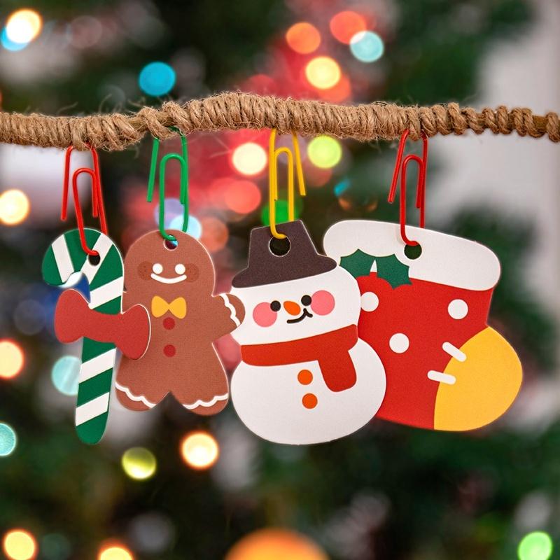 DIY การ์ดแขวนคริสต์มาส 14 ชิ้นส่วนประกอบต้าการ์ดตกแต่ง ระบบควบคุมป้ายสติกเกอร์ การควบคุมอุปกรณ์ตกแต่งบ้าน Christmas hang card ต้นคอนโซล มินิมอล ซานตาคลอส เป่าลมระบบควบคุม...