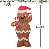 ซานต้าเป่าลมขนาดใหญ่ 2.4M พร้อมไฟ LED และอะแดปเตอร์ ของตกแต่งคริสต์มาสกลางแจ้ง เครื่องประดับซานตาคลอสพองลมสำหรับบ้านและงานปาร์ตี้