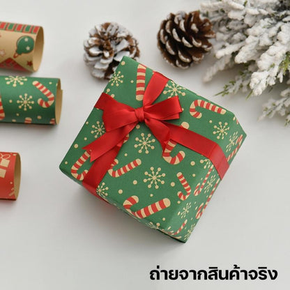 เช่นเดียวกับห่อของขวัญปีใหม่ 50x70cm DIY พร้อมด้วยฟอยล์ตรวจของขวัญ Xmas สุดคุ้ม