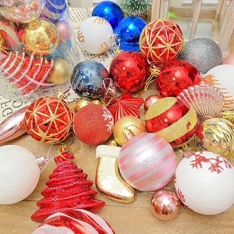 เซตของตกแต่งคริสต์มาส อุปกรณ์ตกแต่ง ต้นคริสต์มาส ลูกบอลคริสต์มาส 13 แบบ สีสันสดใส ของตกแต่งบ้าน ตกแต่งปีใหม่  ต้นคริสต์มาสครบเซต พร็อพถ่ายรูป มินิมอล