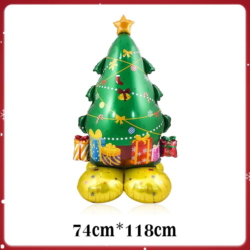 ลูกโป่งฟอยล์คริสต์มาสขนาดใหญ่ 3D ลายซานตาคลอส สโนว์แมน ต้นคริสต์มาส แบบเป่าลม ตั้งพื้นได้ เหมาะตกแต่งบ้าน งานปาร์ตี้ คริสต์มาส ปีใหม่ งานเฉลิมฉลอง ลูกโป่งคริสต์มาส