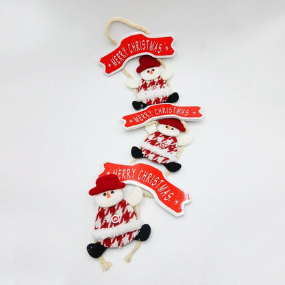 แบนนเนอร์ ตกแต่งคริสต์มาส 2026 แบบแขวน ลายซานตาครอส ถุงเท้า พวงมาลัย สโนว์แมน ของขวัญปีใหม่ ใช้ซ้ำได้ สำหรับคริสต์มาส ปีใหม่﻿