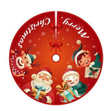 กระโปรงต้นคริสต์มาส 90 ซม. พรมฐานต้นคริสต์มาส ลายลูกอม กวางเอลก์ เบอร์รี่ สีแดงสด ของตกแต่งบ้านปีใหม่ ของขวัญคริสต์มาส พรมตกแต่งพื้น christmas  decor  home ต้น  คริสต์มาส  มินิมอล สายรุ้ง  ปี  ใหม่ ตัว  อักษร  งานแต่ง