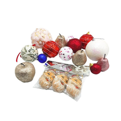 เซตของตกแต่งคริสต์มาส อุปกรณ์ตกแต่ง ต้นคริสต์มาส ลูกบอลคริสต์มาส 13 แบบ สีสันสดใส ของตกแต่งบ้าน ตกแต่งปีใหม่  ต้นคริสต์มาสครบเซต พร็อพถ่ายรูป มินิมอล