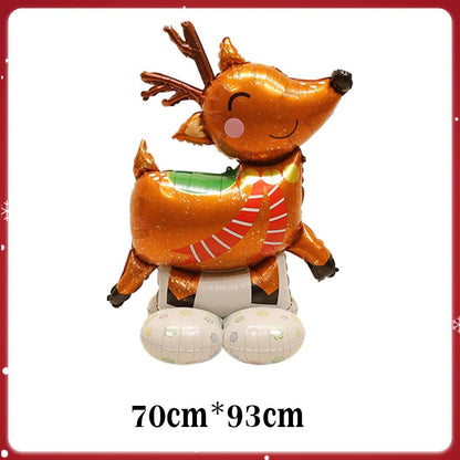 ลูกโป่งฟอยล์คริสต์มาสขนาดใหญ่ 3D ลายซานตาคลอส สโนว์แมน ต้นคริสต์มาส แบบเป่าลม ตั้งพื้นได้ เหมาะตกแต่งบ้าน งานปาร์ตี้ คริสต์มาส ปีใหม่ งานเฉลิมฉลอง ลูกโป่งคริสต์มาส