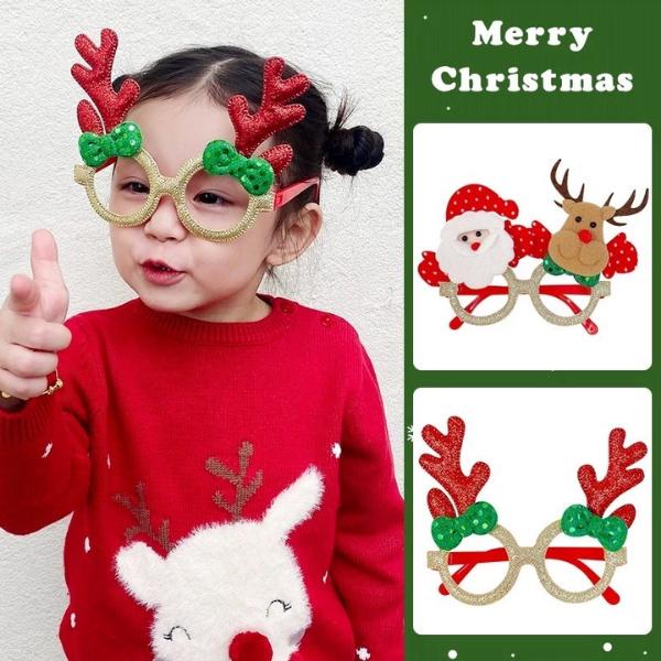 คริสต์มาสแฟนซี 3 แบบ: คริสต์มาสต้า, เขากวาง, ต้นคริสต์มาส | แว่นปาร์ตี้น่ารักสำหรับเด็กและผู้ใหญ่