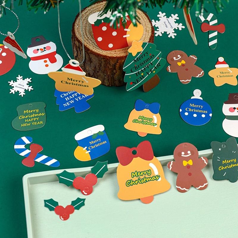 DIY การ์ดแขวนคริสต์มาส 14 ชิ้นส่วนประกอบต้าการ์ดตกแต่ง ระบบควบคุมป้ายสติกเกอร์ การควบคุมอุปกรณ์ตกแต่งบ้าน Christmas hang card ต้นคอนโซล มินิมอล ซานตาคลอส เป่าลมระบบควบคุม...