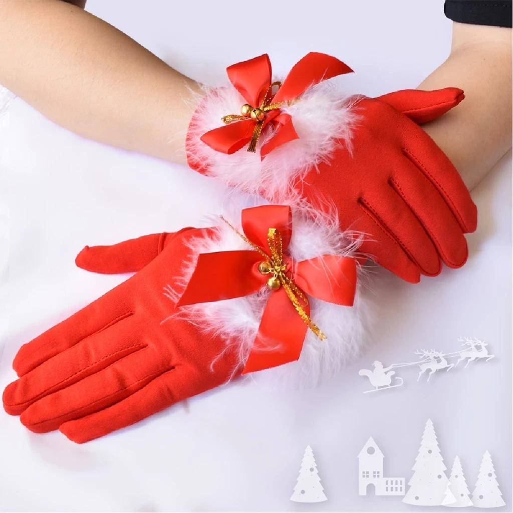 ชุดคริสต์มาสเซ็กซี่ ถุงมือ ถุงน่อง สีแดง โบว์ ตาข่าย xmas ชุดแฟนซี ปาร์ตี้ roleplay ชุดคู่ ใส่สบาย ไม่บาดผิว พร้อมส่ง