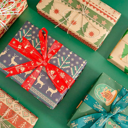 เช่นเดียวกับห่อของขวัญปีใหม่ 50x70cm DIY พร้อมด้วยฟอยล์ตรวจของขวัญ Xmas สุดคุ้ม