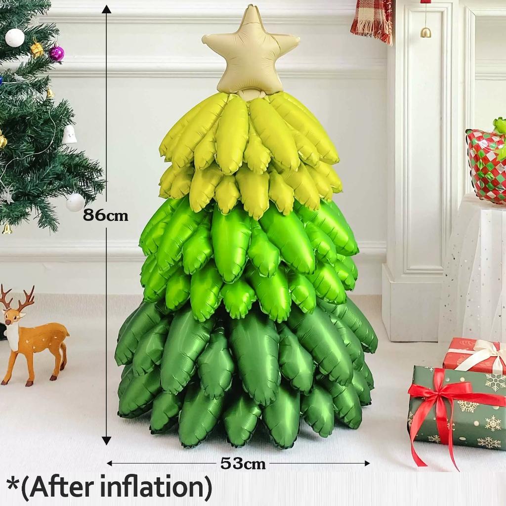 ชุดลูกโป่งคริสต์มาส 4D/3D ｜ ใช้ซ้ำได้ ｜ พร้อมปั๊มลม+ไฟประดับ