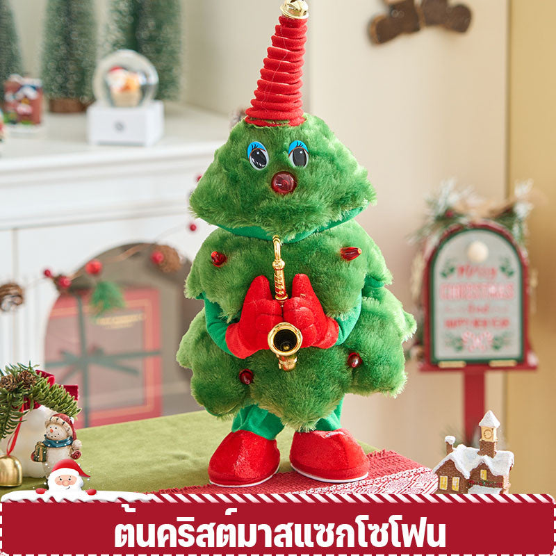 พร้อมส่ง 🎅 ของเล่นซานต้าเต้นรำ-พูดตามได้ บันทึกเสียงได้ ร้องเพลง ส่ายสะโพก น่ารักสุดๆ!