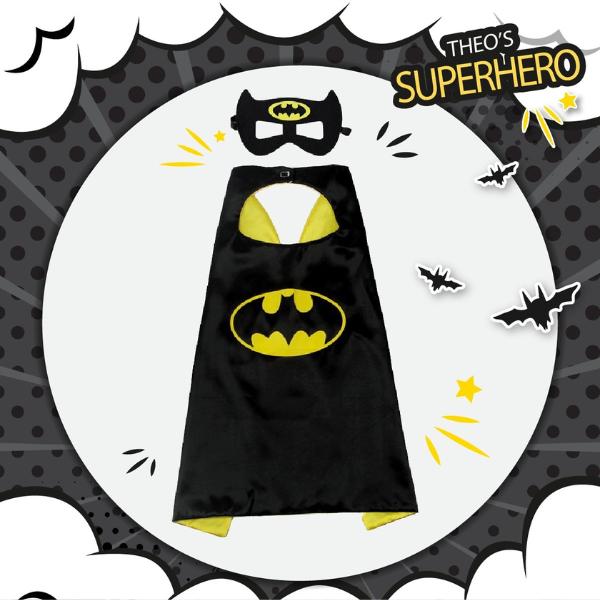 ชุดซูเปอร์ฮีโร่เด็กฮาโลวีน ผ้าคลุมหน้ากาก คอสเพลย์แฟนซี ของขวัญสุดเท่สำหรับเด็ก 2 ถึง 8 ปี