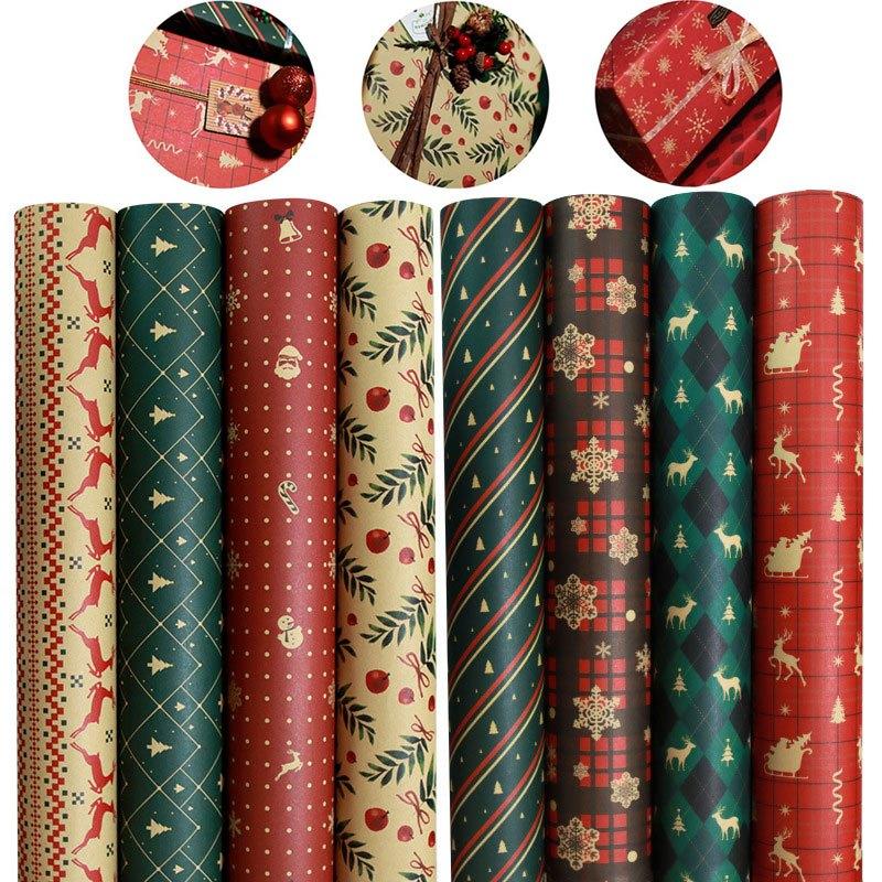 เช่นเดียวกับห่อของขวัญปีใหม่ 50x70cm DIY พร้อมด้วยฟอยล์ตรวจของขวัญ Xmas สุดคุ้ม