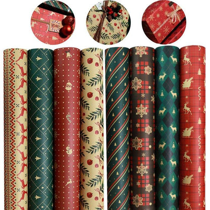 เช่นเดียวกับห่อของขวัญปีใหม่ 50x70cm DIY พร้อมด้วยฟอยล์ตรวจของขวัญ Xmas สุดคุ้ม