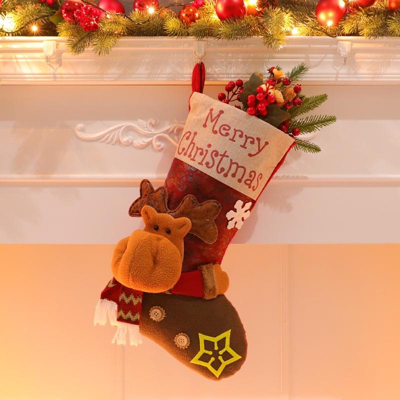 แบนนเนอร์ ตกแต่งคริสต์มาส 2026 แบบแขวน ลายซานตาครอส ถุงเท้า พวงมาลัย สโนว์แมน ของขวัญปีใหม่ ใช้ซ้ำได้ สำหรับคริสต์มาส ปีใหม่﻿