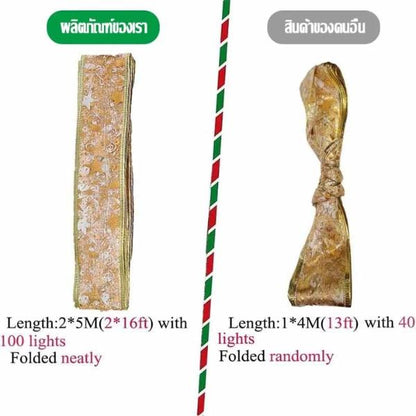 ไฟริบบิ้นคริสต์มาส LED 5/10M  ไฟประดับต้นคริสต์มาส ไฟตกแต่งบ้าน ปีใหม่ สายไฟนางฟ้า DIY ตกแต่งงานปาร์ตี้ ต้น  คริสต์มาส  ต้น  ใหญ่ ต้น  คริสต์มาส  มินิมอล